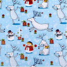 Бумага упаковочная глянцевая "Морозный день", 70*100 см